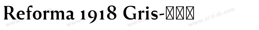 Reforma 1918 Gris字体转换